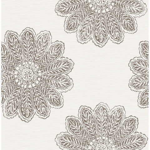 2793-24748 Sol Espresso Medallion Wallpaper