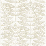 2821-25100 Akira Beige Leaf Wallpaper
