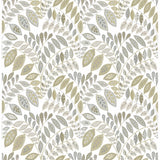2821-25145 Fiddlehead Grey Botanical Wallpaper