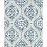 2821-25146 Adele Aqua Damask Wallpaper