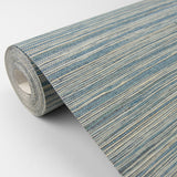 2829-82040 Pattaya Blue Grasscloth Wallpaper