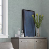 2829-82060 In the Loop Sage Faux Grasscloth Wallpaper