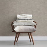 2829-82066 In the Loop Cream Faux Grasscloth Wallpaper