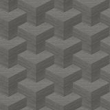 2829-82067 Y Knot Grey Geometric Texture Wallpaper