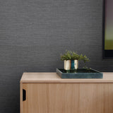 2829-82068 Essence Dark Grey Linen Texture Wallpaper