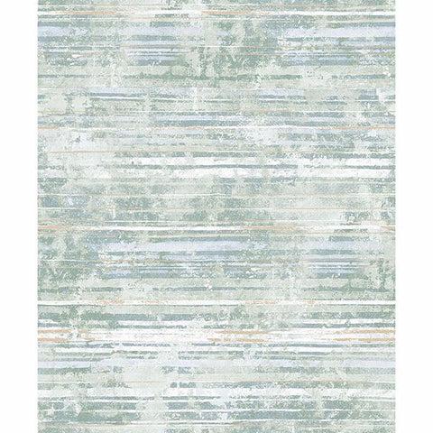 2838-IH2256 Makayla Sea Green Distressed Stripe Wallpaper