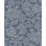 2861-25734 Larkin Blue Floral Wallpaper