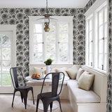 2861-87518 Umbra Charcoal Floral Wallpaper