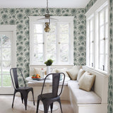  2861-87520 Umbra Teal Floral Wallpaper