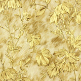 2871-88742 Portofino Gold Cow Leaves Wallpaper