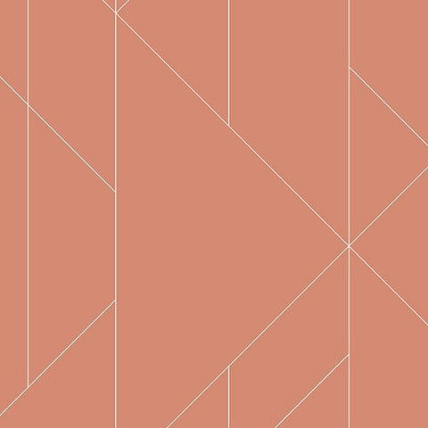 2889-25201 Torpa Coral Geometric Wallpaper