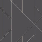 2889-25204 Torpa Charcoal Geometric Wallpaper