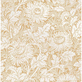 2900-24920 Zinnia Mustard Floral Wallpaper
