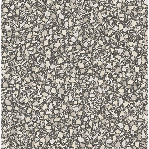 2900-24958 Aldrich Black Terrazzo Wallpaper