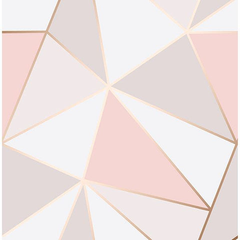 2900-41685 Arken Rose Gold Geometric Wallpaper