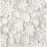 2900-42554 Dacre White Floral Wallpaper