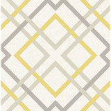 2901-22652 Saltire Emile Yellow Lattice Wallpaper