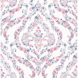 2901-25400 Featherton Coral Floral Damask Wallpaper