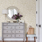 2901-25401 Featherton Mustard Floral Damask Wallpaper