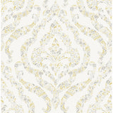 2901-25401 Featherton Mustard Floral Damask Wallpaper