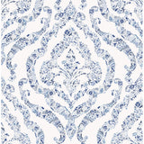 2901-25403 Featherton Blue Floral Damask Wallpaper