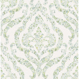 2901-25404 Featherton Light Green Floral Damask Wallpaper