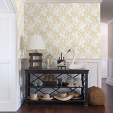 2901-25430 Arabesque Mustard Floral Trail Wallpaper