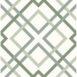 2901-25437 Saltire Emile Green Lattice Wallpaper