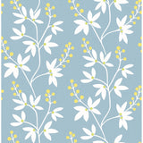 2901-25442 Linnea Elsa Light Blue Botanical Trail Wallpaper