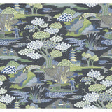  2901-87510 Joy De Vie Indigo Toile Wallpaper