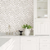 2902-25502 Instep Pewter Abstract Geometric Wallpaper