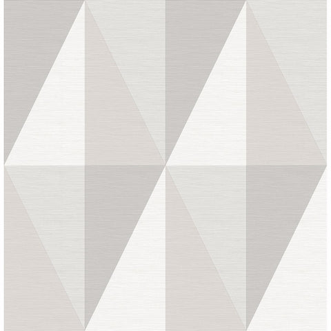 2902-25540 Aspect Grey Geometric Faux Grasscloth Wallpaper