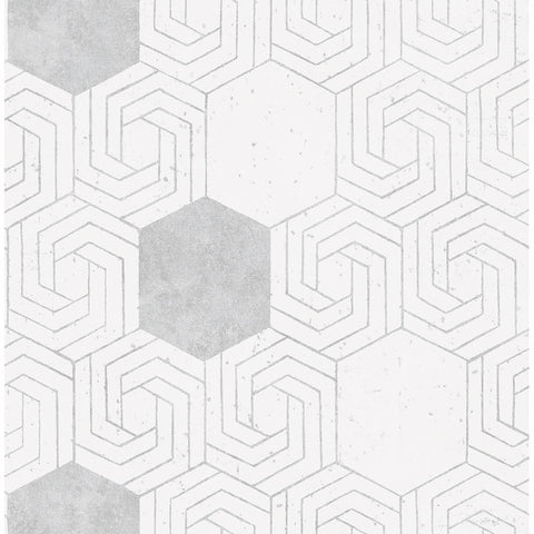 2902-25555 Momentum Off-White Geometric Wallpaper