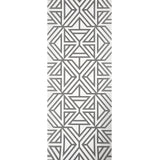 2902-87331 Flocking gray off white Flocked geo maze flock velvet Geometric lines Wallpaper