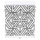2902-87331 Flocking gray off white Flocked geo maze flock velvet Geometric lines Wallpaper