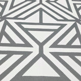 2902-87331 Flocking gray off white Flocked geo maze flock velvet Geometric lines Wallpaper