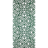 2902-87332 Flocking green off white Flocked geo maze flock velvet Geometric lines Wallpaper