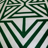 2902-87332 Flocking green off white Flocked geo maze flock velvet Geometric lines Wallpaper