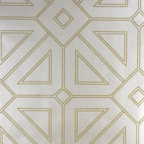 2902-87335 Voltaire Ivory Beaded Geometric Wallpaper