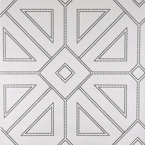 2902-87336 Voltaire Off-White Beaded Geometric Wallpaper