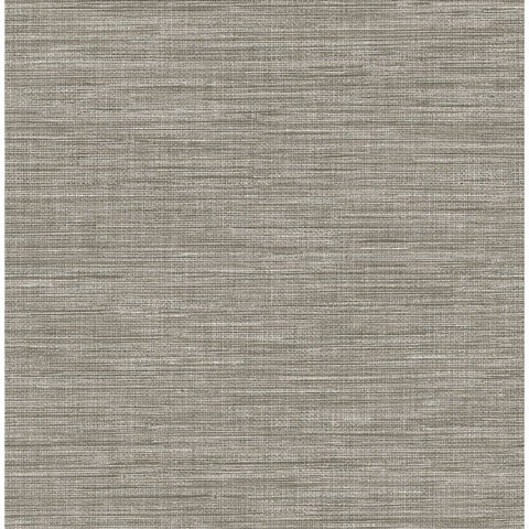 2903-24119 Exhale Grey Faux Grasscloth Wallpaper