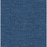  2903-24120 Exhale Dark Blue Faux Grasscloth Wallpaper