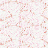  2903-25801 Bennett Pink Dotted Scallop Wallpaper