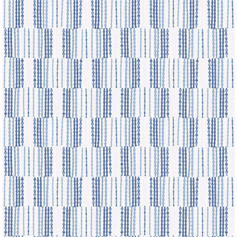  2903-25806 Burgen Blue Geometric Linen Wallpaper