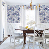  2903-25810 Gwyneth Indigo Floral Wallpaper