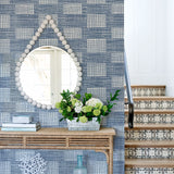 2903-25822 Maxwell Blue Geometric Wallpaper