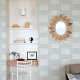 2903-25823 Maxwell Aqua Geometric Wallpaper