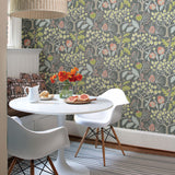 2903-25831 Shiloh Grey Botanical Wallpaper