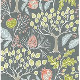 2903-25831 Shiloh Grey Botanical Wallpaper