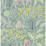 2903-25832 Shiloh Green Botanical Wallpaper